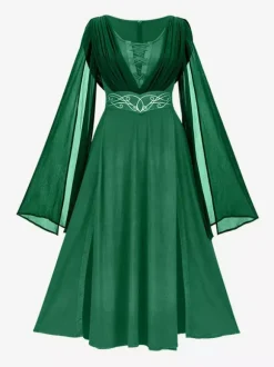 Robe médiévale pour femme robe de bal longue style rétro gothique costume de cosplay Renaissance