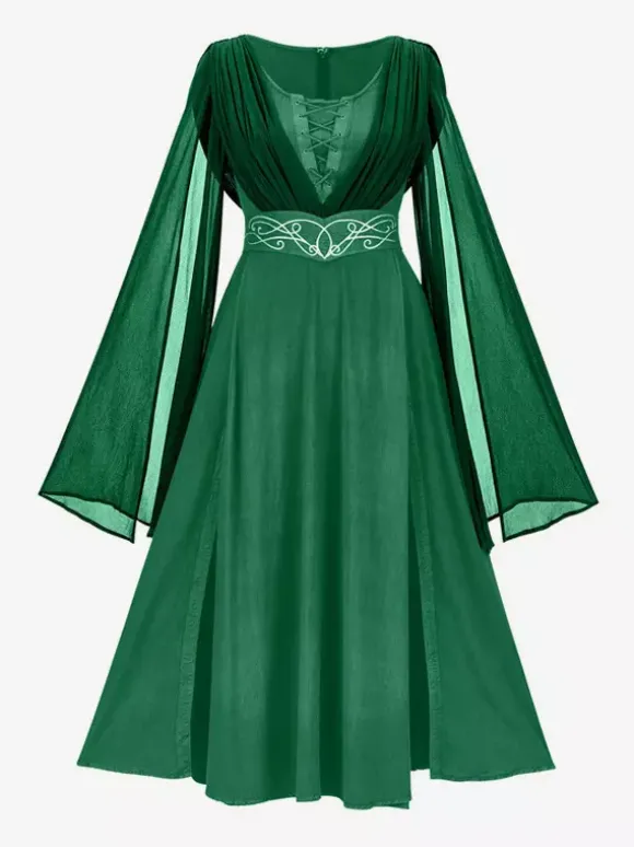 Robe médiévale pour femme robe de bal longue style rétro gothique costume de cosplay Renaissance