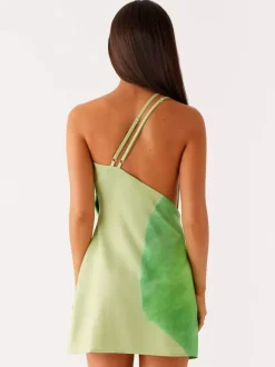 Robe midi à imprimé floral dos nu lacé en mousseline chic avec col orné sans manches