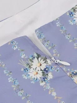 Robe midi d'été à bretelles fines et imprimé floral pour femme 2026