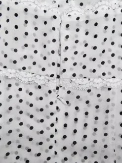 Robe midi noire à pois en polyester sans manches à bretelles et col rond pour femme par Daily Dresses