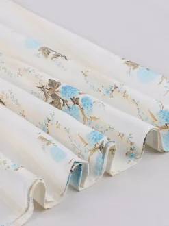 Robe midi trapèze sans manches à imprimé floral et buste froncé pour femme 2026