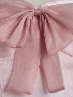 Robe Mignonne Lolita OP Polyester Manches Courtes Volants Robe Lolita Rose Une Pièce