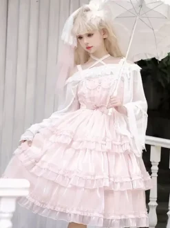 Robe Mignonne Lolita Sans Manches Robe Lolita À Lacet
