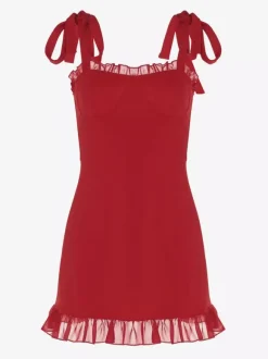 Robe moulante à bretelles volantées élégante et amincissante parfaite pour les soirées en boîte.