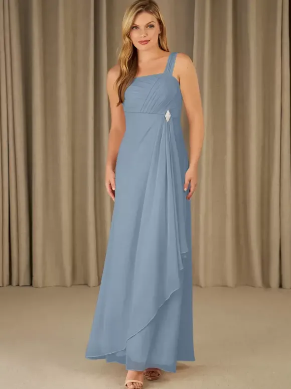 Robe mère à col carré demi-manches deux pièces robes d'invitées appliquées pour mariage