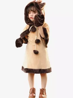 Robe Noël Kaki Déguisement Enfant Costumes De Vacances De Noël
