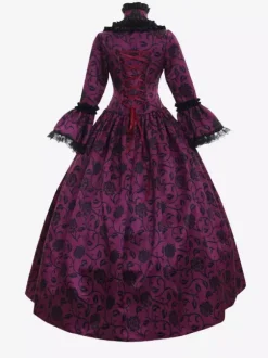 Robe rococo Marie-Antoinette costume de bal masqué de Versailles costumes victoriens rococo à imprimé floral