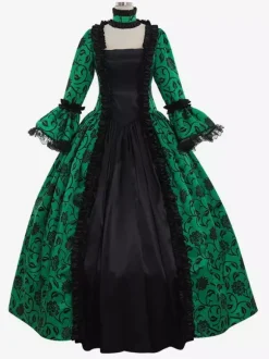 Robe rococo Marie-Antoinette costume de bal masqué de Versailles costumes victoriens rococo à imprimé floral