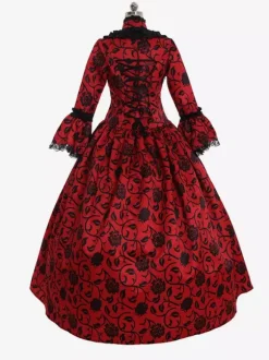 Robe rococo Marie-Antoinette costume de bal masqué de Versailles costumes victoriens rococo à imprimé floral