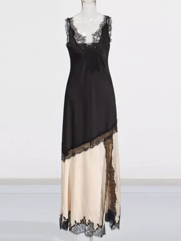 Robe romantique en mousseline noire pour les occasions spéciales