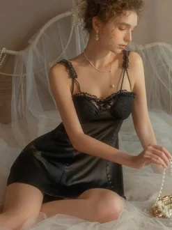 Robe Sous-vêtement Lingerie Soutien-gorge Tenu de Maison Sexy Pour Femmes