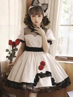 Robe Sweet Lolita en coton à manches courtes Pull Sweet Lolita Dress
