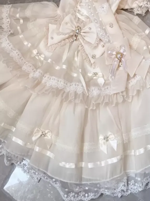 Robe Sweet Lolita en polyester à manches courtes