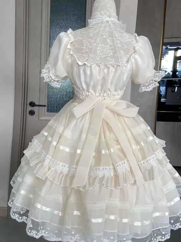 Robe Sweet Lolita en polyester à manches courtes