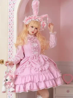 Robe Sweet Lolita en polyester pull sans manches