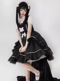 Robe Sweet Lolita en polyester pull sans manches
