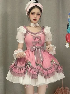 Robe Sweet Lolita Robe à manches courtes en polyester