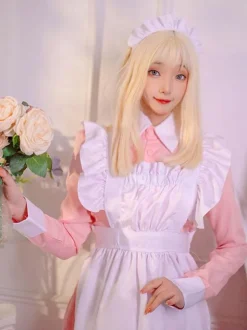 Robe Sweet Lolita Robe à volants en polyester à manches longues