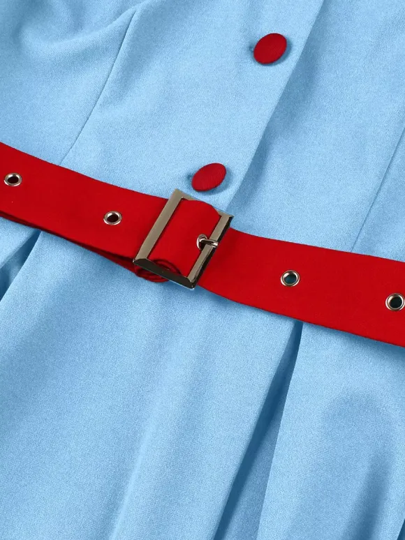 Robe trapèze vintage années 1950 pour femme sans manches à col idéale pour un tea party.