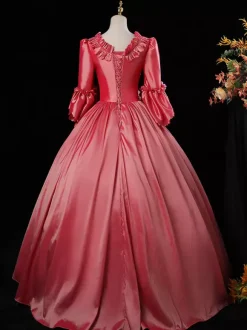 Robe vintage Opéra Costumes rétro robe femme rouge Euro-Style Marie Antoinette Costume 18ème siècle Costume Bourgogne