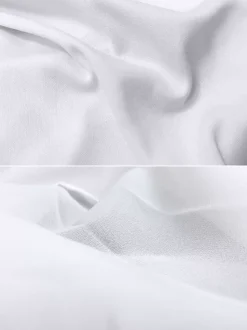 Robe blanche sexy dos nu en polyester pour femme ensemble de costumes de vacances