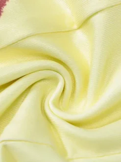 Robe bustier mini fleurie pour femme - Robe de soirée jaune sexy sans bretelles dos nu moulante à volants - Collection été plage 2026