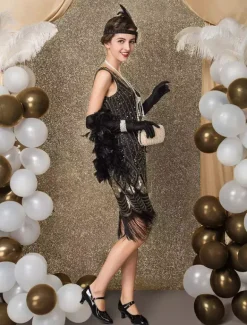 Robe Charleston Robe Année 20 Costume Vintage Robe Rétro Robe Great Gatsby Déguisements Halloween Bourgogne