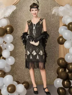 Robe Charleston Robe Année 20 Costume Vintage Robe Rétro Robe Great Gatsby Déguisements Halloween Bourgogne