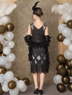 Robe Charleston Robe Année 20 Costume Vintage Robe Rétro Robe Great Gatsby Déguisements Halloween Bourgogne