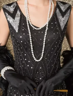 Robe Charleston Robe Année 20 Costume Vintage Robe Rétro Robe Great Gatsby Déguisements Halloween Bourgogne