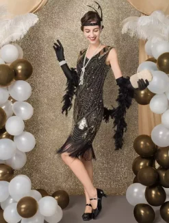 Robe Charleston Robe Année 20 Costume Vintage Robe Rétro Robe Great Gatsby Déguisements Halloween Bourgogne