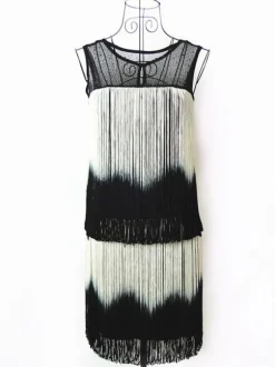 Robe Charleston Robe 1920 Déguisements Halloween Costume Gatsby Robe Flapper Robe rouge Bourgogne