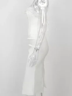 Robe Corset Frange Plissée À Lacets Dos Bal Fête D'anniversaire Robes Midi
