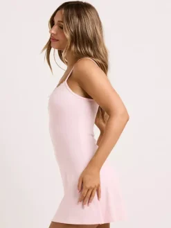 Robe courte grise sans manches à bretelles pour femme style Daily Dresses