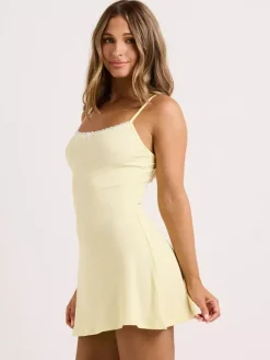 Robe courte grise sans manches à bretelles pour femme style Daily Dresses