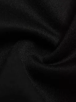 Robe courte élégante noire à col montant et manches courtes coupe trapèze ornée de dentelle et à découpe en forme de goutte - Idéale pour une fête d'anniversaire printanière (2026)