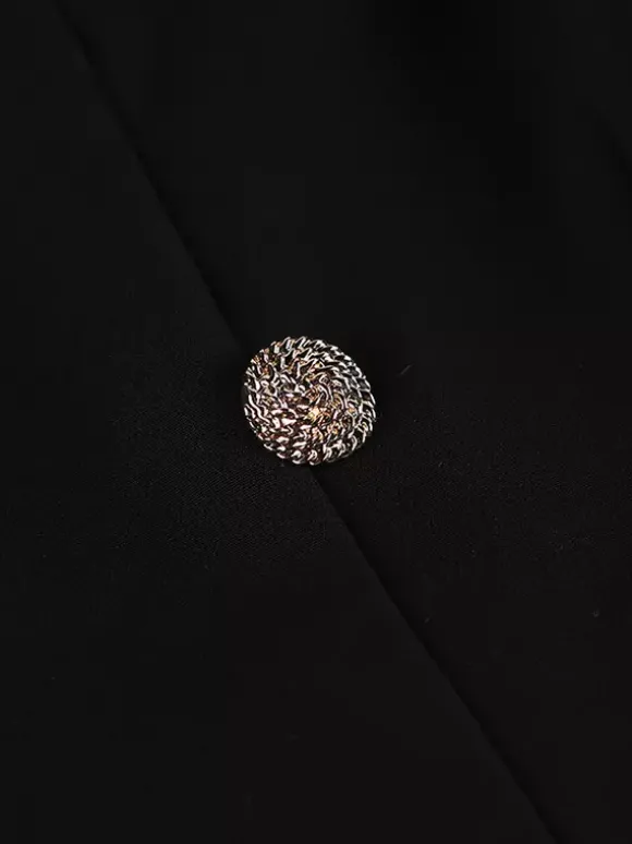 Robe courte à manches bouffantes pour femme style rétro chic - Noir élégant col montant coupe moulante - Idéale pour le printemps 2026