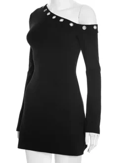 Robe courte moulante asymétrique pour femme (2026)