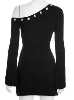 Robe courte moulante asymétrique pour femme (2026)
