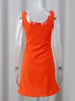 Robe courte à sequins étoiles de mer pour femme - Robe fourreau sexy sans manches à col rond et coupe ajustée - Collection été 2026