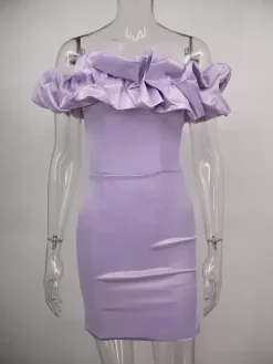 Robe cupcake chic sans bretelles fendue mini robes de fête d'anniversaire