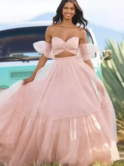 Robe de bal col en c艙ur robe de bal sans manches robes de soirée plissées