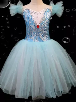 Robe de ballet pour enfants tutu de ballerine de différentes couleurs pour la performance robe de danse du cygne