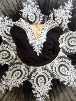 Robe de Ballet Robe de Ballerine Plissée en Dentelle Costumes de Danse de Ballet Rouge Déguisements Halloween