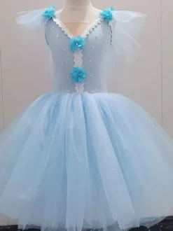 Robe de Ballet rose fille enfant ballerine strass dentelle dentelle Polyester robe ensemble vêtements de Performance