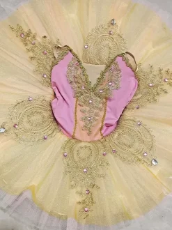 Robe de Ballet rose pour femmes et enfants ballerine à volants en dentelle et Polyester vêtements de danse