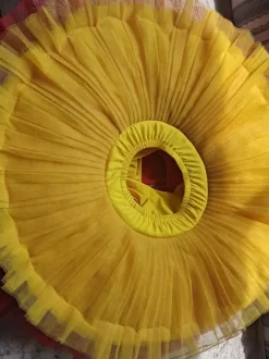 Robe de Ballet rouge pour femmes et enfants jupe à volants en Polyester vêtements de Performance