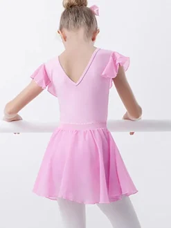 Robe de ballet Violet Ballerine enfants plissée Oeuvre d'art façonnant Ensemble vêtements de performance