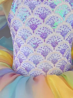 Robe de ballet violette à n艙ud pour fille robe de ballerine en polyester tenue de danse
